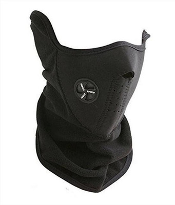 RSTC Black Bike Face Mask for Men & Women(Size: Free,  Balaclava)