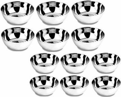 REDEEMER Steel Vegetable Bowl Vati Katori Stainless Steel(Pack of 12, Steel)