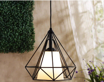 PR Prashant PR chandelier diamond ceiling lamp Pendant Lamp Ceiling Lamp(Black)