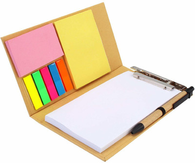 DALUCI 4 Compartments Paper Memo Diary Book/Note Pad with Sticky Notes & Clip Holder Pen Gift for man and woman(Multicolor)