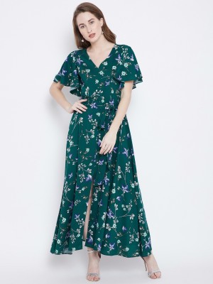 Berrylush Women Maxi Green Dress