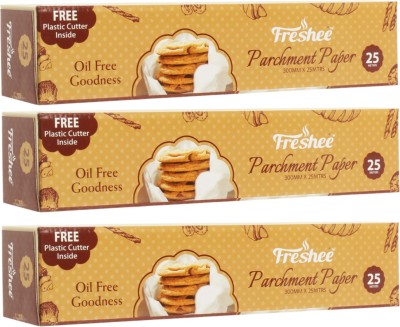 Freshee 25 Meter Pack Of 3 Parchment Paper Roll Idle For Baking and Cooking Freezer Parchment Paper(Pack of 3, 25 m)