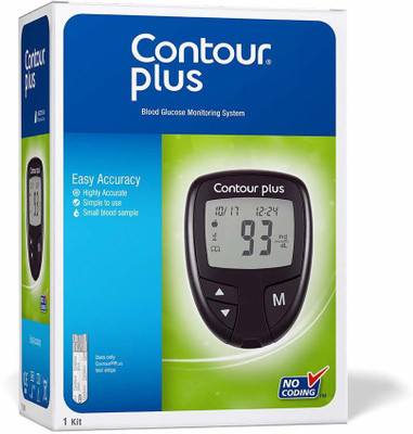 CONTOUR PLUS Glucometer Only Glucometer(Black)