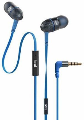 boAt BassHeads 228 Wired Headset(Blue, In the Ear)