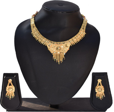 SumanAnk Alloy Gold-plated Gold Jewellery Set(Pack of 1)