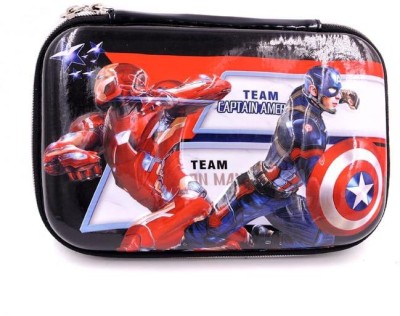 Prezzie Villa Superhero Superhero Art EVA Pencil Box(Set of 1, Black, Red)