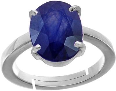 Kevat Gems Certificate Blue Sapphire/Neelam 7.5 Carat Or 8.25 Ratti Gemstone Silver Ring For Women Anniversary Engagement & Other All Party Gift Uses Gemstone Stone Sapphire Ring Stone Sapphire Ring Silver Sapphire Sterling Silver Plated Toe Ring