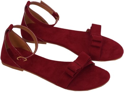 SHOE CRAFT Women Flats(Maroon , 7)