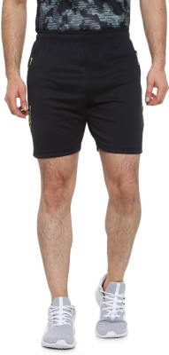 CAMPUS SUTRA Solid Men Black Sports Shorts