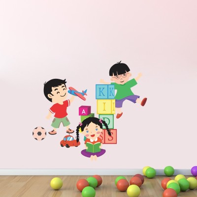 DreamKraft 43 cm Kids Playing Self Adhesive Sticker(Pack of 1)