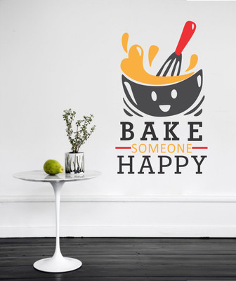 STICKER STUDIO 35 cm Bake some Happy Removable Sticker(Pack of 1)
