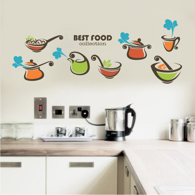 VCREATE DECOR 58 cm KITCHEN TOOLS Removable Sticker(Pack of 8)