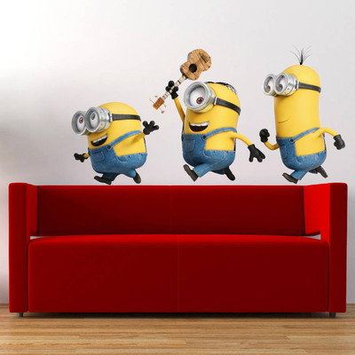 VCREATE DECOR 58 cm MINIONS Removable Sticker(Pack of 1)