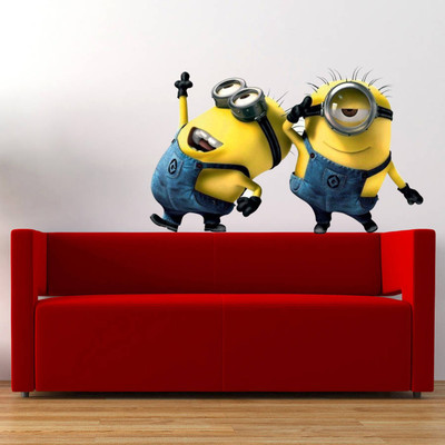 VCREATE DECOR 58 cm MINIONS Removable Sticker(Pack of 1)