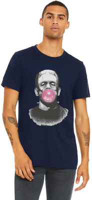 Positive Vibration Graphic Print Men Round Neck Blue T-Shirt