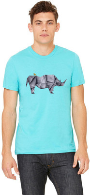 Positive Vibration Graphic Print Men Round Neck Light Blue T-Shirt