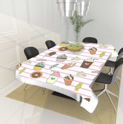 R A F Z Printed 4 Seater Table Cover(Multicolor, PVC)