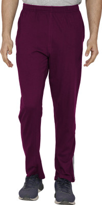 SHELLOCKS Striped Men Purple Track Pants