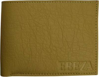 EBEZA Men Casual Beige Artificial Leather Wallet(8 Card Slots)