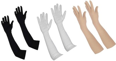 Buyra Cotton Arm Sleeve For Men & Women(Free, White, Black, Beige)