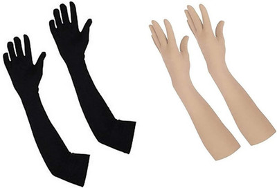 Apastra Cotton Arm Sleeve For Men & Women(Free, Beige, Black)