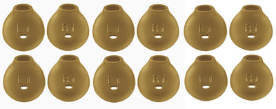 Hoppokart golden In The Ear Earbuds 12pcs 6pair Earcover In The Ear Headphone Cushion(Pack of 12, Golden)