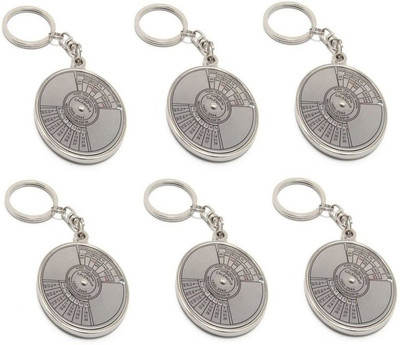 gtrp Pack of 6 Compass Date Perpetual with Calendar up-to 50 Years Key Chain Key Chain