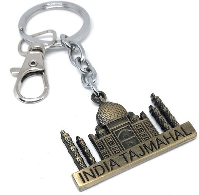 Aura Double Sided Imported Taj Mahal India Keyring Romantic Metal Key Chain