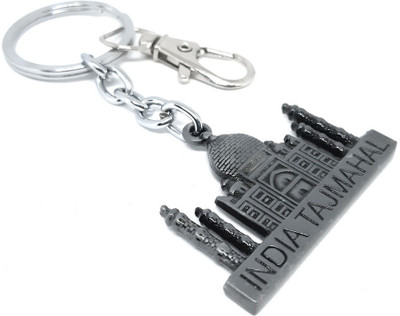 Aura Double Sided Taj Mahal India Key Ring Romantic Metal Imported Key Chain