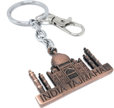 Aura Imported Double Sided India Taj Mahal Key Ring Metal Romantic Key Chain