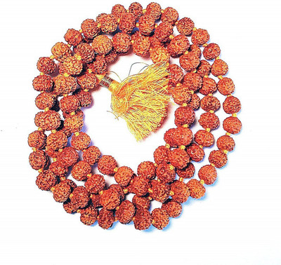 NAKSHATRA JUNCTION Rudraksha Japa Beads Mala 6 mm Self Certified In 108+1 for Men Women Boys and Girls Wood Chain