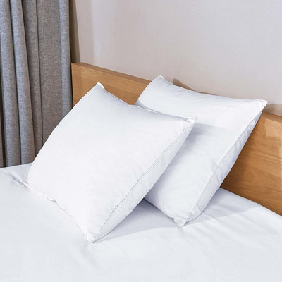 Navi collection Microfibre Solid Sleeping Pillow Pack of 2(White)