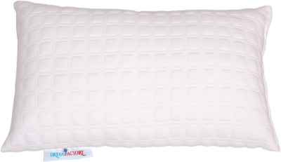 Dreamfactory Polyester Fibre Geometric Sleeping Pillow Pack of 1(White)