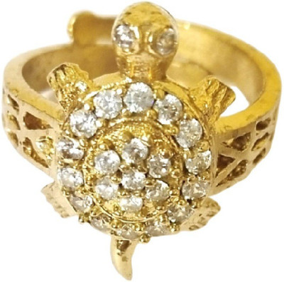Astrodidi Kachua Ring Tortoise Meru Ring Beautiful Adjustable Zircon Tortoise Kachua Ring Brass Ring