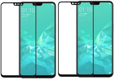 SRT Edge To Edge Tempered Glass for Oppo A3s(Pack of 2)