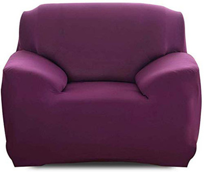 HOUSE OF QUIRK Polyester Plain 1 Seater Sofa Cover(Maroon Pack of 1)