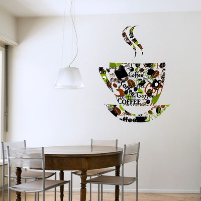 VCREATE DECOR 58 cm Coffee mug Removable Sticker(Pack of 1)