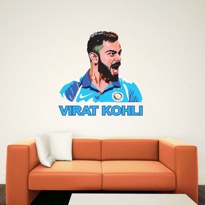 VCREATE DECOR 58 cm Virat kohli Removable Sticker(Pack of 1)