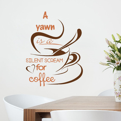 VCREATE DECOR 58 cm Coffee mug Removable Sticker(Pack of 1)
