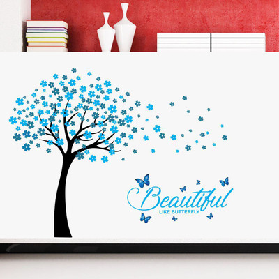 VCREATE DECOR 58 cm Tree design Removable Sticker(Pack of 1)
