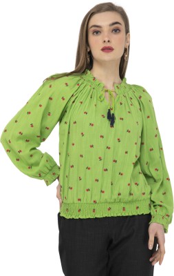 Cwtch Casual Full Sleeve Solid Women Red, Green Top