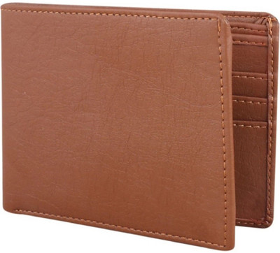 RPF Men Trendy Tan Artificial Leather Wallet(12 Card Slots)