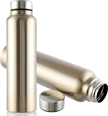 KUBER INDUSTRIES 1000 ml Steel Bottle(Pack of 2, Brown)