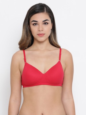 Clovia Women T-Shirt Lightly Padded Bra(Red)