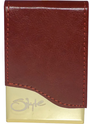 Style 98 10 Card Holder(Set of 1, Brown)