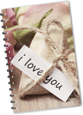 ESCAPER I Love You Diary (RULED), Love Diary, Designer Diary, Journal, Notebook, Notepad A5 Diary Ruling 160 Pages(Multicolor)