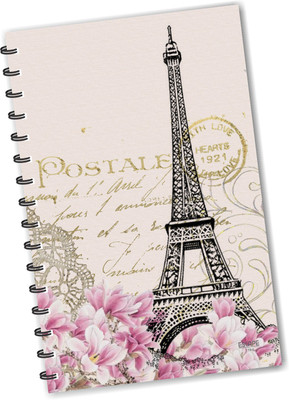 ESCAPER Cream Eiffel Tower Paris Vintage Diary (RULED), Designer Diary, Vinatage Diary, Journal, Notebook, Notepad A5 Diary Ruling 160 Pages(Multicolor)