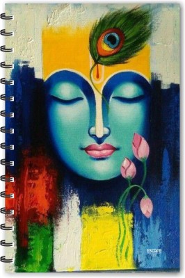 ESCAPER Lord Krishna Modern Art Diary (RULED), Radha Krishna Diary, Devotional Dairy, God Diary, Designer Diary, Journal, Notebook, Notepad A5 Diary Ruled 160 Pages(Multicolor)