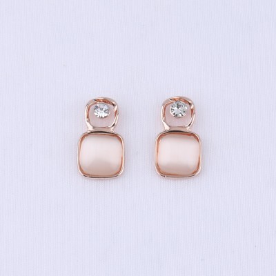 SILVER SHINE SILVER SHINE Attractive Rose Gold Plated Earring for Women Girls. Alloy Stud Earring