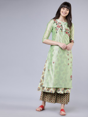Vishudh Women Kurta Palazzo Set